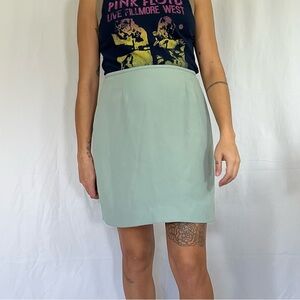 Kasper Vintage Mint Green Crêpe Mini Pencil Skirt